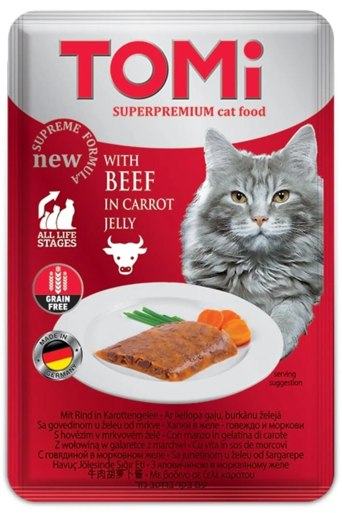 Tomi Dana Etli ve Havuçlu Pouch Yetişkin Konserve Kedi Maması