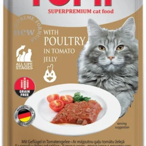 Tomi Pate Kümes Hayvanlı ve Domatesli Yetişkin Kedi Konservesi 100gr