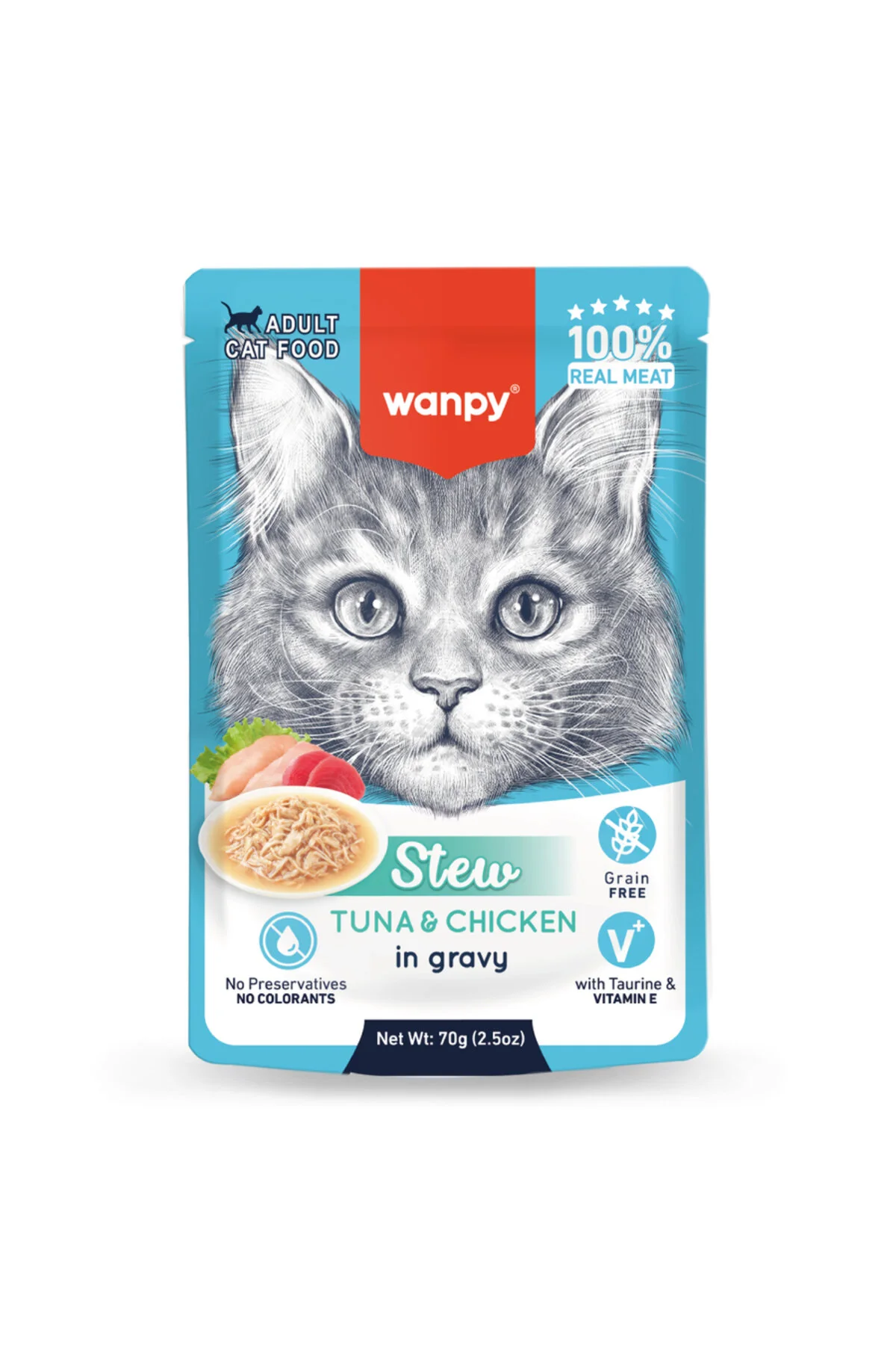 Wanpy Kuzulu Tahılsız Yetişkin Konserve Kedi Maması