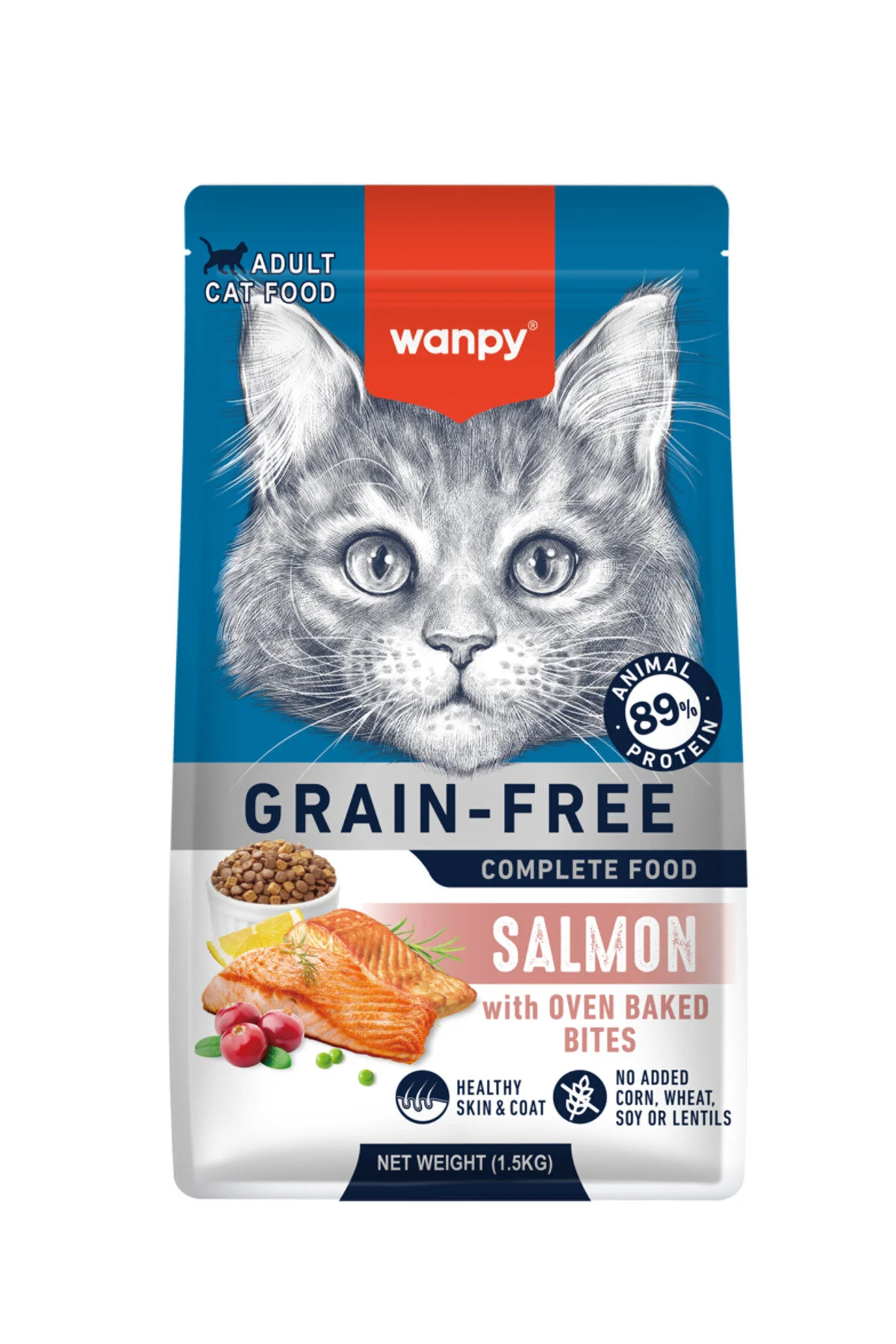 Wanpy Somonlu Tahılsız Yetişkin Kedi Maması